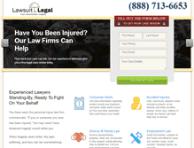 Tablet Screenshot of lawsuitlegal.com